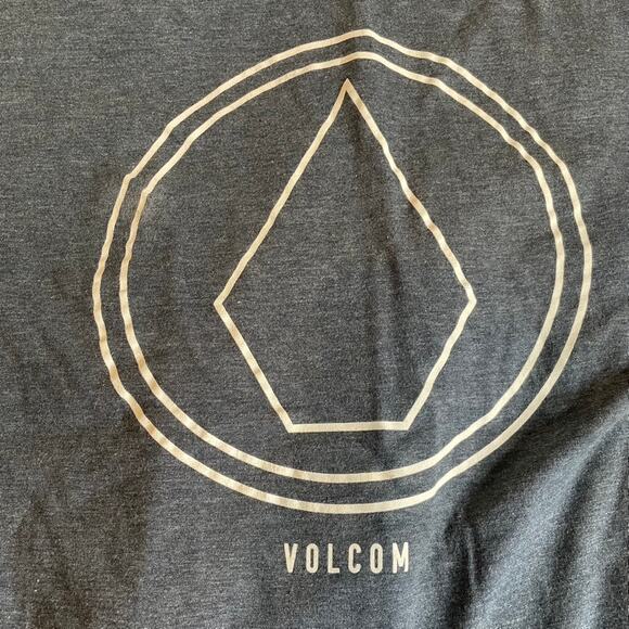 VOLCOM Skate Youth Kids Heather Blue Diamond Short Sleeve‎ Tee Shirt Large Boys - Picture 2 of 3